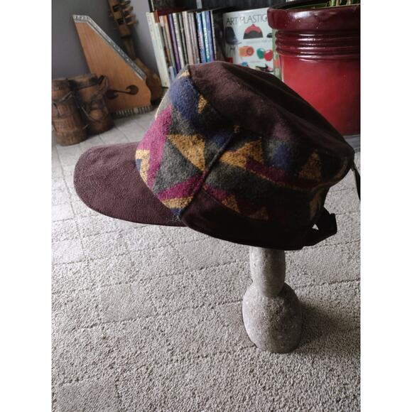 New Multi-color Blanket Wool Cadet Cap Hat By Scala Pronto - Picture 3 of 10